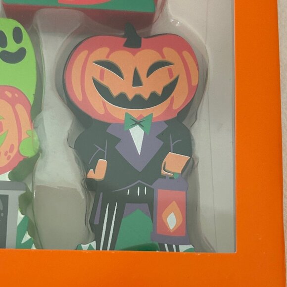 Wood Pumpkins Mini Mantle Halloween Decorative Figurine Set - Hyde & EEK! - Picture 10 of 10